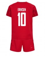 Tanska Christian Eriksen #10 Kotipaita Lasten MM-kisat 2022 Lyhythihainen (+ shortsit)